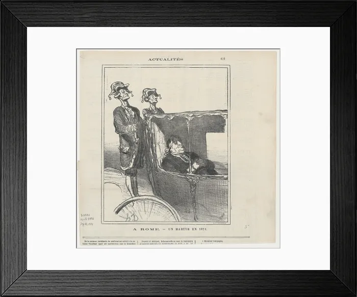 Framed Print : A Rome - un martyr en 1871, (1871). Creator: Honore Daumier Framed Print : A Rome - un martyr en 1871, (1871). Creator: Honore Daumier