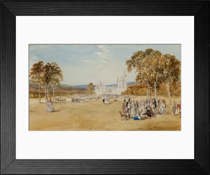 Framed Print : Highland Gathering at Balmoral, 1869. Creator: Samuel Bough Framed Print : Highland Gathering at Balmoral, 1869. Creator: Samuel Bough