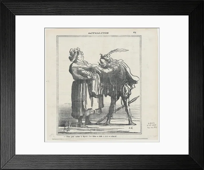 Framed Print : Prenez garde, madame la Majorite!, 1871. Creator: Honore Daumier Framed Print : Prenez garde, madame la Majorite!, 1871. Creator: Honore Daumier