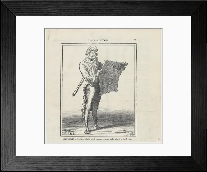 Framed Print : Robert Macaire: Well, well, it seems he's allowed to return! Maybe I should ap... October 19, 1871 Framed Print : Robert Macaire: Well, well, it seems he's allowed to return! Maybe I should ap... October 19, 1871