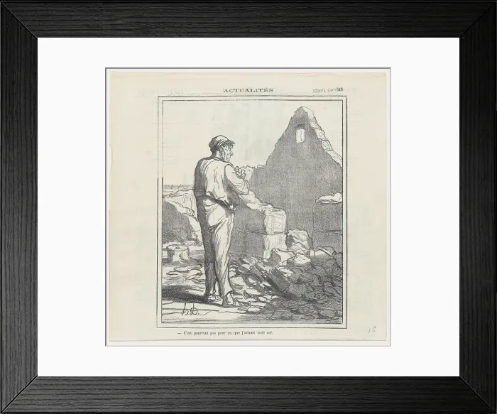 Framed Print : C'est pourtant pas pour ca que j'avions vote oui, 1871. Creator: Honore Daumier. C'est pourtant pas pour ca que j'avions vote oui, 1871 Framed Print : C'est pourtant pas pour ca que j'avions vote oui, 1871. Creator: Honore Daumier. C'est pourtant pas pour ca que j'avions vote oui, 1871