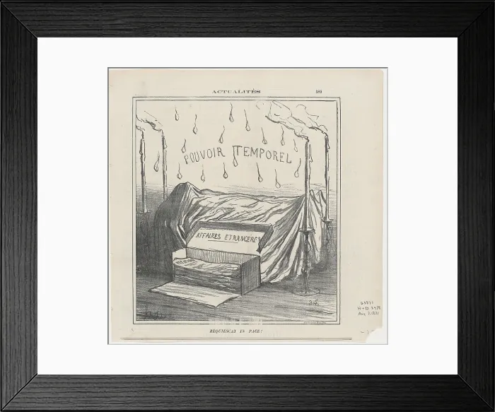 Framed Print : Requiescat in Pace!, 1871. Creator: Honore Daumier Framed Print : Requiescat in Pace!, 1871. Creator: Honore Daumier