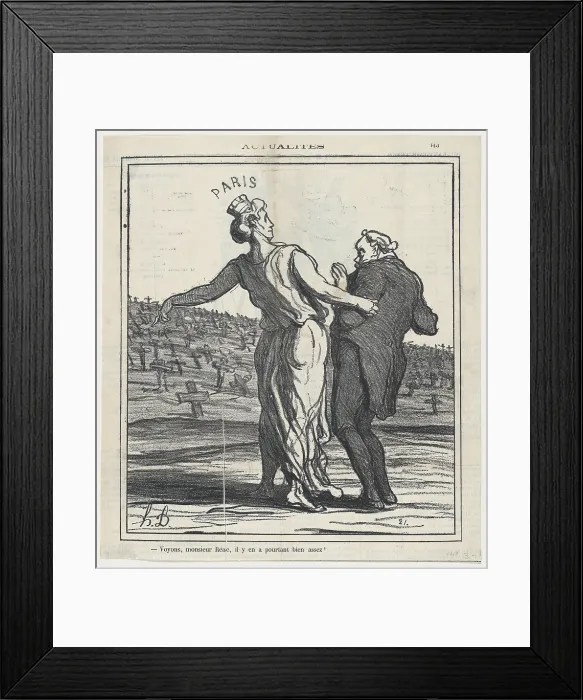 Framed Print : Voyons, monsieur Reac... 30 March 1871. Creator: Honore Daumier Framed Print : Voyons, monsieur Reac... 30 March 1871. Creator: Honore Daumier