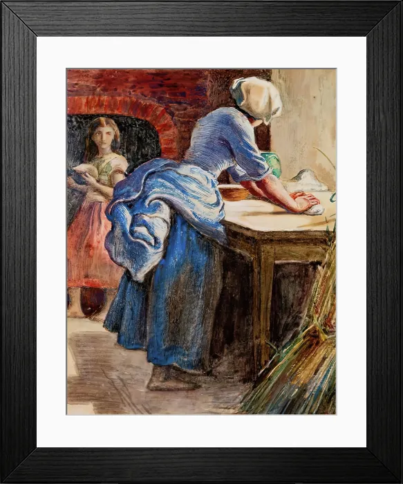 Framed Print : Parable-The Leaven, c1860. Creator: John Everett Millais Framed Print : Parable-The Leaven, c1860. Creator: John Everett Millais