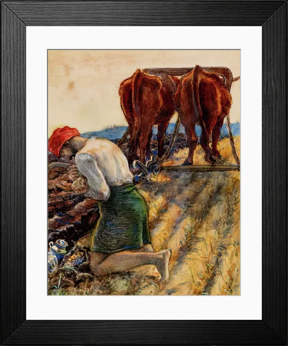 Framed Print : Parable-The Hidden Treasure, c1860. Creator: John Everett Millais Framed Print : Parable-The Hidden Treasure, c1860. Creator: John Everett Millais