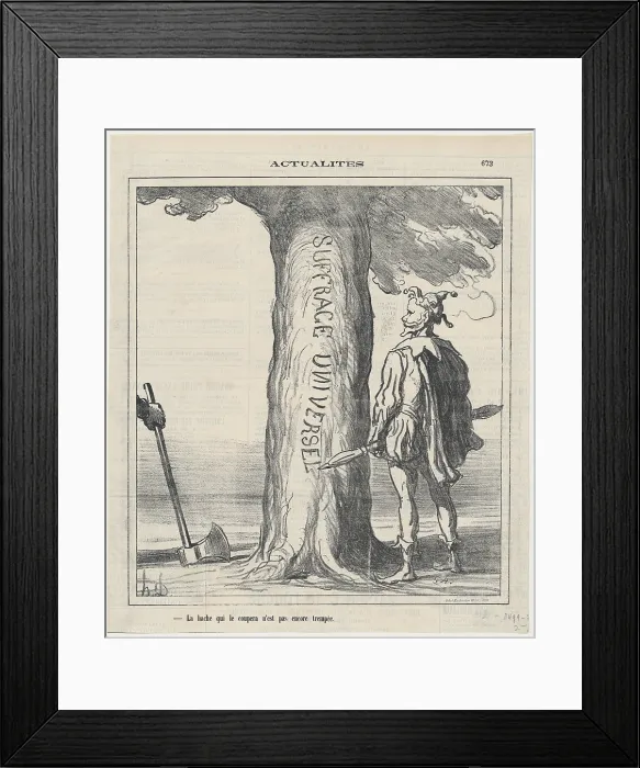 Framed Print : La hache que le coupera n'est pas encore trempee, 1871. Creator: Honore Daumier. La hache que le coupera n'est pas encore trempee, 1871. Creator: Honore Daumier Framed Print : La hache que le coupera n'est pas encore trempee, 1871. Creator: Honore Daumier. La hache que le coupera n'est pas encore trempee, 1871. Creator: Honore Daumier