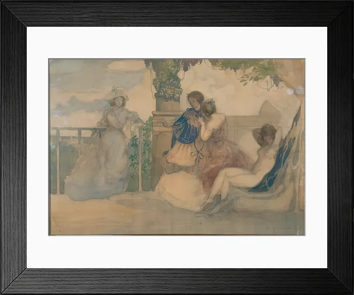 Framed Print : Le Premier Bal. Creator: Charles Conder Framed Print : Le Premier Bal. Creator: Charles Conder