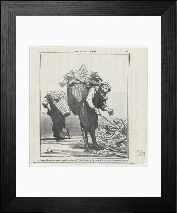 Framed Print : Pauvres Commissions extra-parlementaires!, 1870. Creator: Honore Daumier Framed Print : Pauvres Commissions extra-parlementaires!, 1870. Creator: Honore Daumier