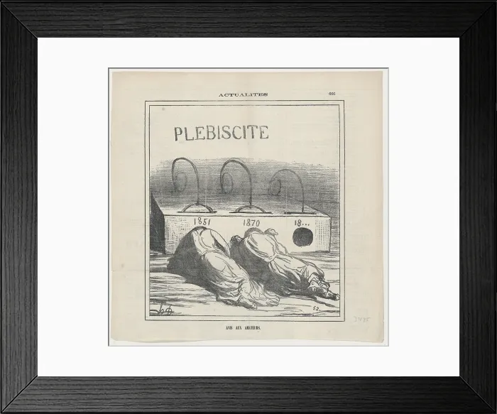 Framed Print : Avis aux amateurs, 1871. Creator: Honore Daumier Framed Print : Avis aux amateurs, 1871. Creator: Honore Daumier