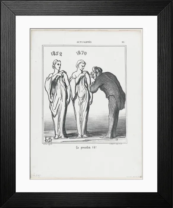 Framed Print : Ca prendra t'-il!, 1870. Creator: Honore Daumier. Ca prendra t'-il!, 1870. Creator: Honore Daumier Framed Print : Ca prendra t'-il!, 1870. Creator: Honore Daumier. Ca prendra t'-il!, 1870. Creator: Honore Daumier