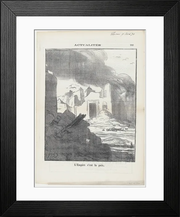 Framed Print : L'Empire c'est la Paix, 1870. Creator: Honore Daumier. L'Empire c'est la Paix, 1870. Creator: Honore Daumier Framed Print : L'Empire c'est la Paix, 1870. Creator: Honore Daumier. L'Empire c'est la Paix, 1870. Creator: Honore Daumier