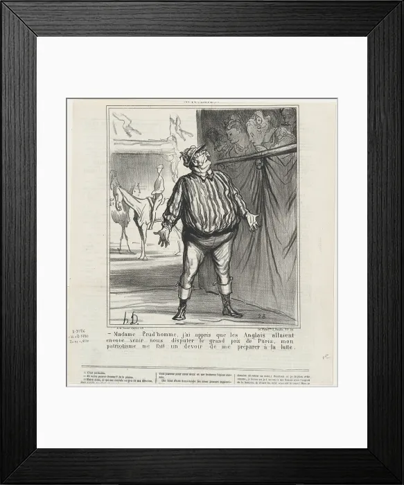 Framed Print : Madame Prudhomme, j'ai appris que les Anglais allaient encore disputer... 1870 Framed Print : Madame Prudhomme, j'ai appris que les Anglais allaient encore disputer... 1870