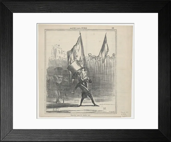 Framed Print : Regardez, mais n'y touchez pas!, 1871. Creator: Honore Daumier. Regardez, mais n'y touchez pas!, 1871. Creator: Honore Daumier Framed Print : Regardez, mais n'y touchez pas!, 1871. Creator: Honore Daumier. Regardez, mais n'y touchez pas!, 1871. Creator: Honore Daumier
