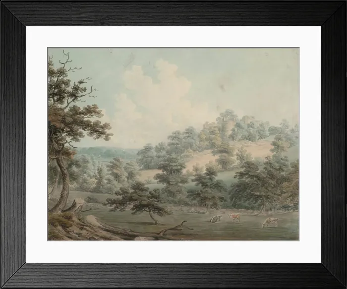 Framed Print : Castle on Hill, 1796. Creator: Edward Dayes Framed Print : Castle on Hill, 1796. Creator: Edward Dayes