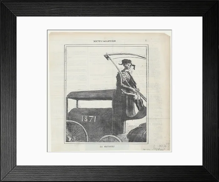 Framed Print : La Maudite!, 1872. Creator: Honore Daumier Framed Print : La Maudite!, 1872. Creator: Honore Daumier