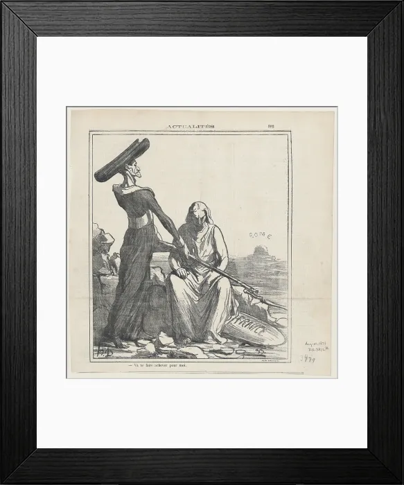 Framed Print : Va te faire achever pour moi, 1871. Creator: Honore Daumier Framed Print : Va te faire achever pour moi, 1871. Creator: Honore Daumier