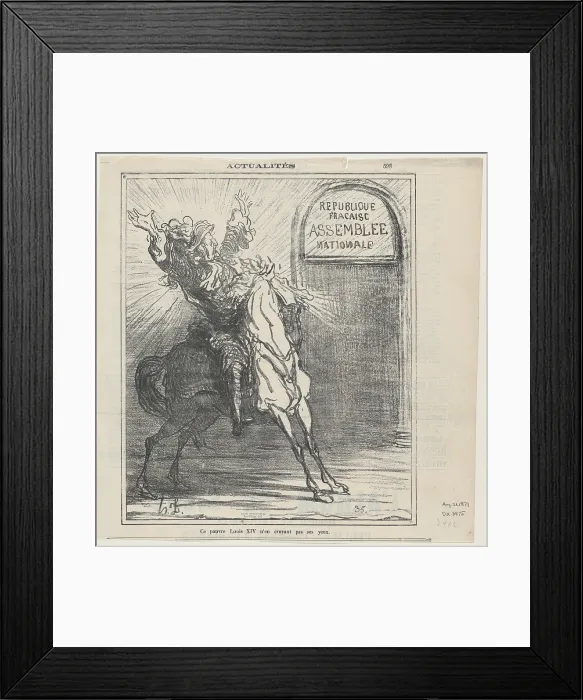 Framed Print : Ce pauvre Louis XIV n'en croyant pas ses yeux, 1871. Creator: Honore Daumier. Ce pauvre Louis XIV n'en croyant pas ses yeux, 1871. Creator: Honore Daumier Framed Print : Ce pauvre Louis XIV n'en croyant pas ses yeux, 1871. Creator: Honore Daumier. Ce pauvre Louis XIV n'en croyant pas ses yeux, 1871. Creator: Honore Daumier