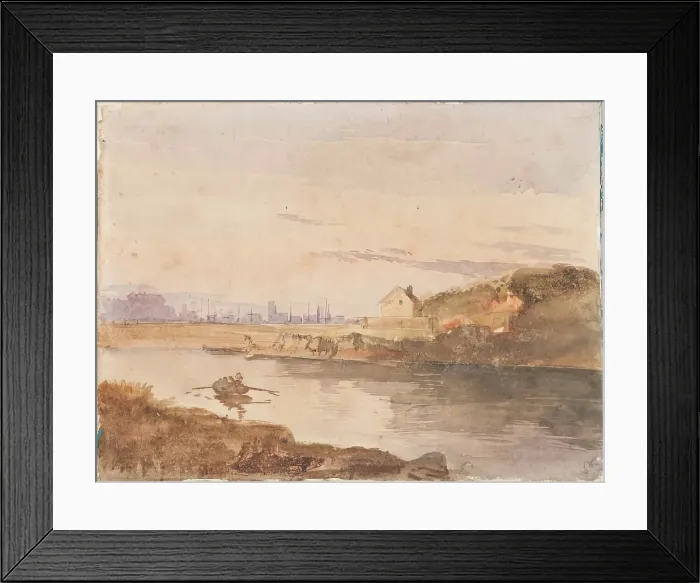 Framed Print : River Scene, Aberdeen, 1826. Creator: James William Giles