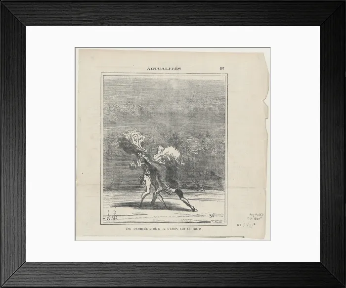Framed Print : Une assemblee modele... 1871. Creator: Honore Daumier Framed Print : Une assemblee modele... 1871. Creator: Honore Daumier