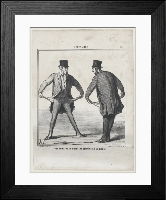 Framed Print : Vue prise de la premiere semaine de janvier, 1869. Creator: Honore Daumier Framed Print : Vue prise de la premiere semaine de janvier, 1869. Creator: Honore Daumier