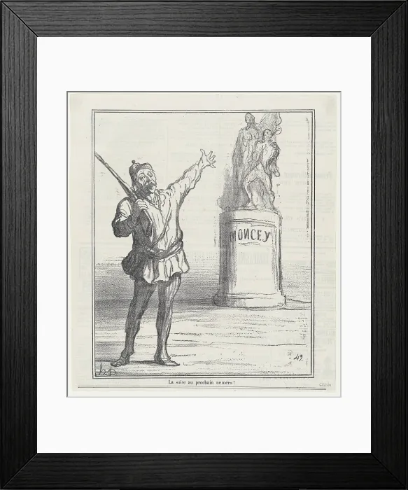Framed Print : La suite au prochain numero!, 1870. Creator: Honore Daumier Framed Print : La suite au prochain numero!, 1870. Creator: Honore Daumier