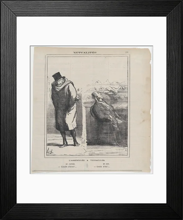 Framed Print : L'Assemblee a Versailles, 1872. Creator: Honore Daumier. L'Assemblee a Versailles, 1872. Creator: Honore Daumier Framed Print : L'Assemblee a Versailles, 1872. Creator: Honore Daumier. L'Assemblee a Versailles, 1872. Creator: Honore Daumier