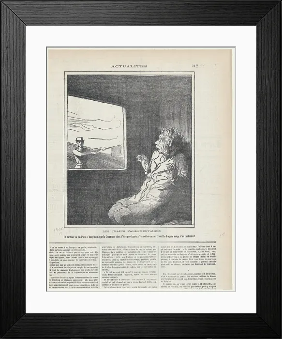 Framed Print : Les Trains Parlementaires, 1872. Creator: Honore Daumier Framed Print : Les Trains Parlementaires, 1872. Creator: Honore Daumier