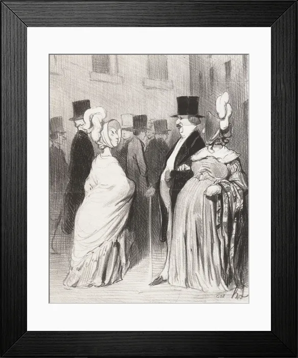 Framed Print : Les Etrangers a Paris: Les Etrangers devisages par eux memes, 1844. Creator: Honore Daumier Framed Print : Les Etrangers a Paris: Les Etrangers devisages par eux memes, 1844. Creator: Honore Daumier