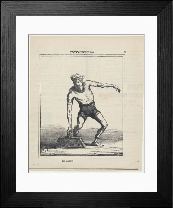 Framed Print : Pas meche!!!, 1872. Creator: Honore Daumier Framed Print : Pas meche!!!, 1872. Creator: Honore Daumier