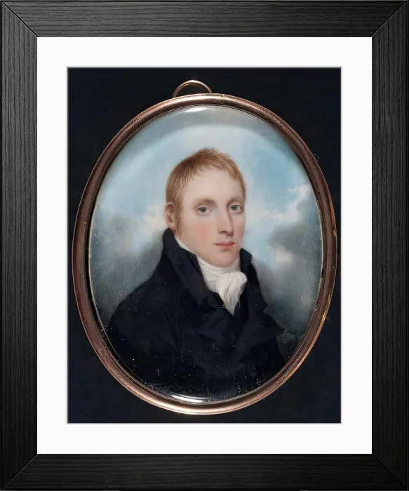 Framed Print : An Unknown Gentleman, c1820s. Creator: Unknown Framed Print : An Unknown Gentleman, c1820s. Creator: Unknown