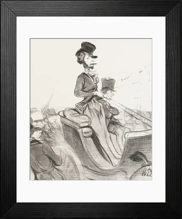 Framed Print : Un soi disant Negociant... 1840. Creator: Honore Daumier Framed Print : Un soi disant Negociant... 1840. Creator: Honore Daumier