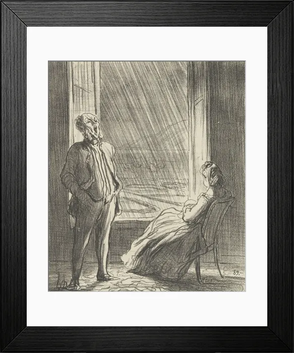 Framed Print : Les Gentilhommes Campagnards, 1864. Creator: Honore Daumier Framed Print : Les Gentilhommes Campagnards, 1864. Creator: Honore Daumier