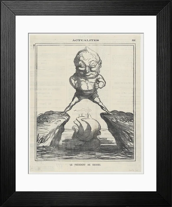 Framed Print : Le President de Rhodes, 1871. Creator: Honore Daumier Framed Print : Le President de Rhodes, 1871. Creator: Honore Daumier