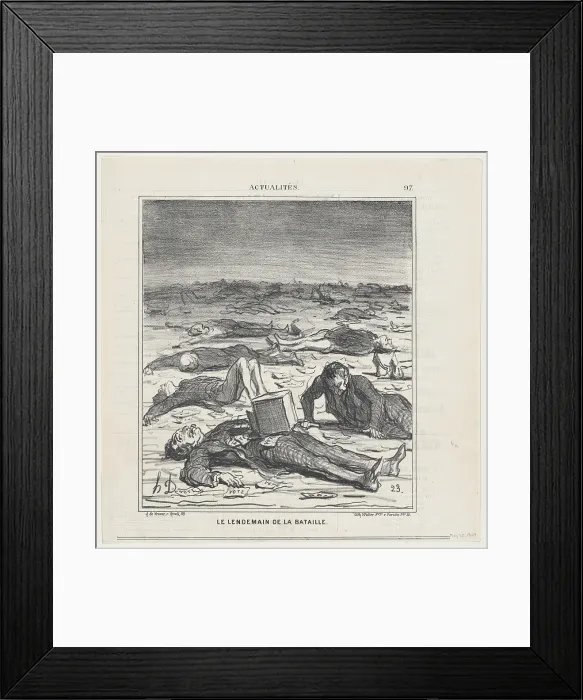 Framed Print : Le lendemain de la bataille, 1869. Creator: Honore Daumier Framed Print : Le lendemain de la bataille, 1869. Creator: Honore Daumier