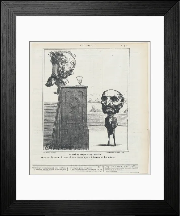 Framed Print : Rentre de Banquo-Glais-Bizoin, 1869. Creator: Honore Daumier Framed Print : Rentre de Banquo-Glais-Bizoin, 1869. Creator: Honore Daumier