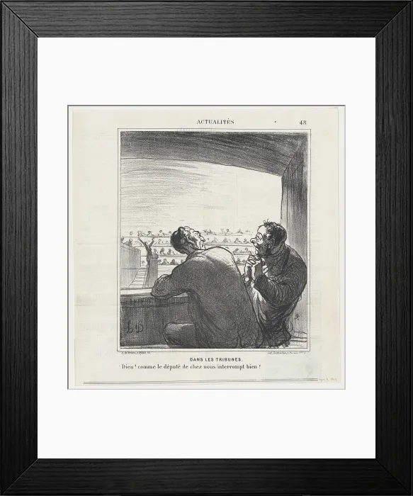 Framed Print : Dans les Tribunes, 1869. Creator: Honore Daumier Framed Print : Dans les Tribunes, 1869. Creator: Honore Daumier
