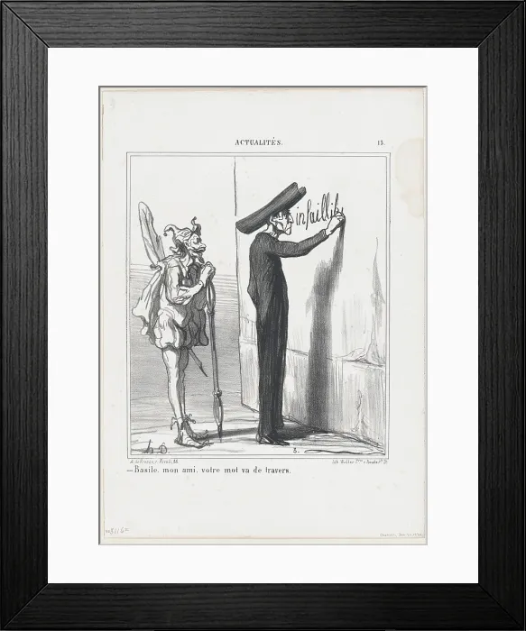 Framed Print : Basile, mon ami, votre mot va de travers, 1870. Creator: Honore Daumier Framed Print : Basile, mon ami, votre mot va de travers, 1870. Creator: Honore Daumier