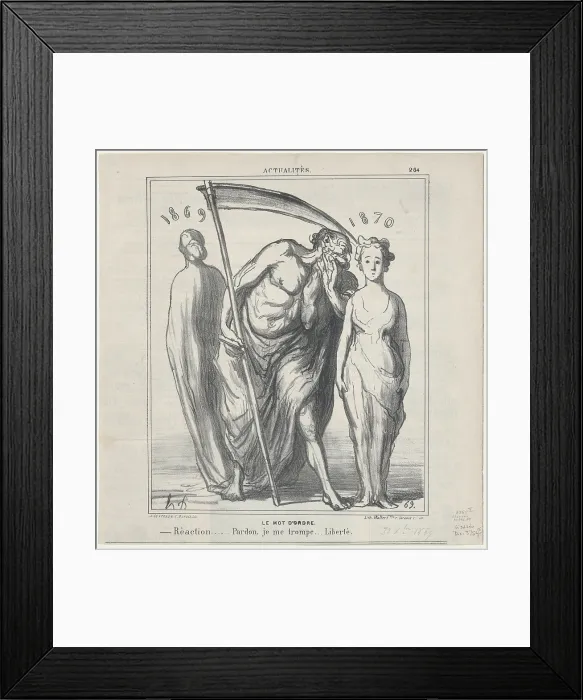 Framed Print : Le Mot d'Ordre, 1869. Creator: Honore Daumier. Le Mot d'Ordre, 1869. Creator: Honore Daumier Framed Print : Le Mot d'Ordre, 1869. Creator: Honore Daumier. Le Mot d'Ordre, 1869. Creator: Honore Daumier