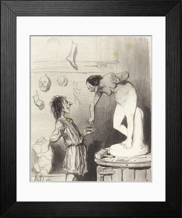 Framed Print : Pygmalion, 1842. Creator: Honore Daumier Framed Print : Pygmalion, 1842. Creator: Honore Daumier