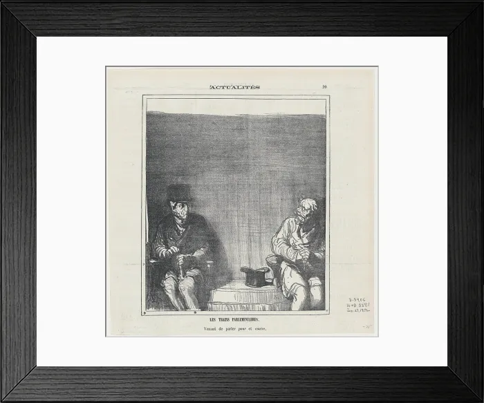 Framed Print : Les Trains Parlementaires, 1872. Creator: Honore Daumier Framed Print : Les Trains Parlementaires, 1872. Creator: Honore Daumier