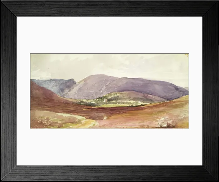 Framed Print : Landscape with a Castle in the Distance, c1840s. Creator: John Phillip Framed Print : Landscape with a Castle in the Distance, c1840s. Creator: John Phillip