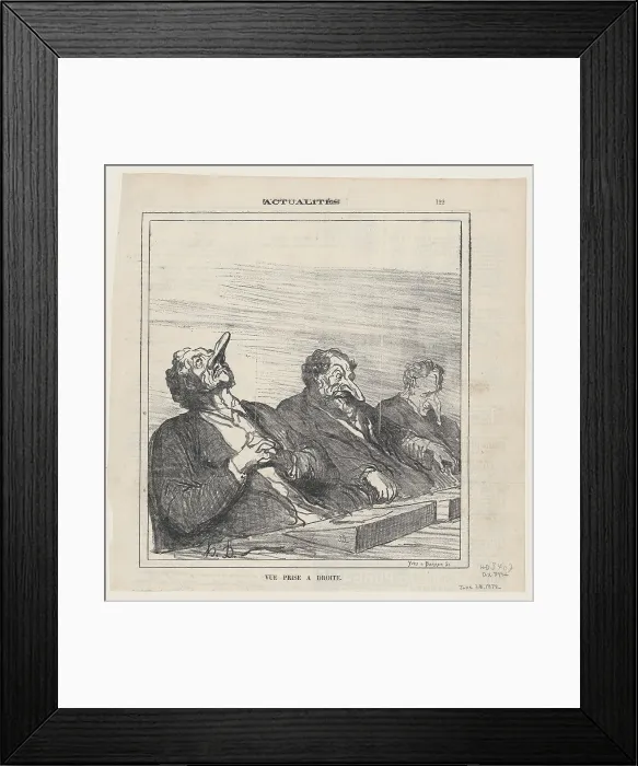 Framed Print : Vue prise a droite, 1872. Creator: Honore Daumier Framed Print : Vue prise a droite, 1872. Creator: Honore Daumier