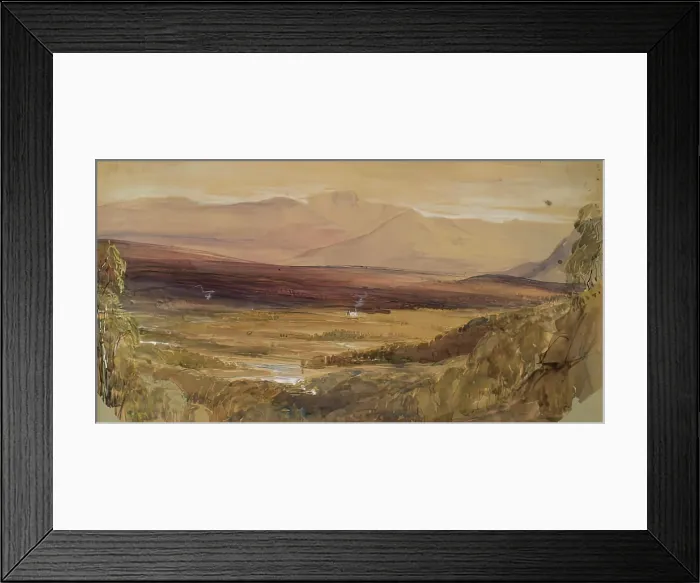 Framed Print : A Plain with Hills in Distance, c1840s. Creator: John Phillip Framed Print : A Plain with Hills in Distance, c1840s. Creator: John Phillip