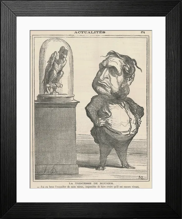 Framed Print : La Tristesse de Rouher, 1871. Creator: Honore Daumier Framed Print : La Tristesse de Rouher, 1871. Creator: Honore Daumier