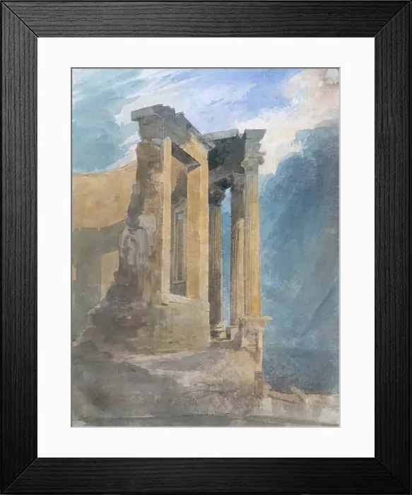 Framed Print : Temple of Vesta at Tivoli, 1824. Creator: James William Giles Framed Print : Temple of Vesta at Tivoli, 1824. Creator: James William Giles