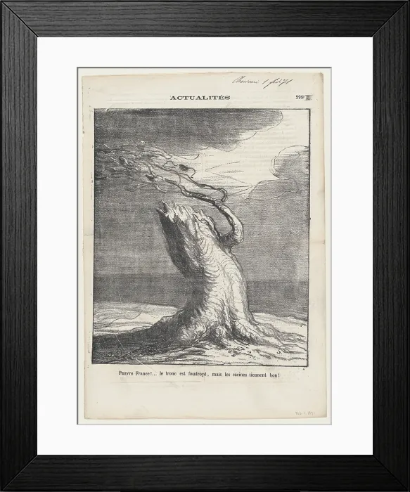 Framed Print : Pauvre France!, 1871 Creator: Honore Daumier Framed Print : Pauvre France!, 1871 Creator: Honore Daumier
