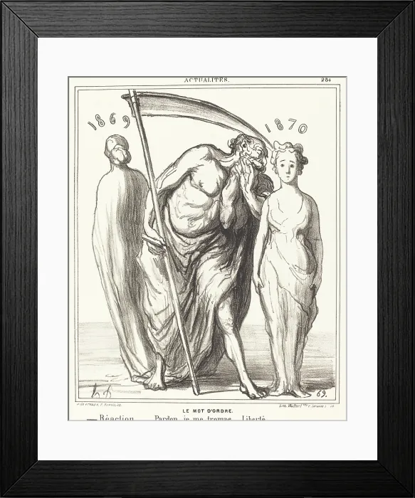Framed Print : Le Mot d'Ordre, 1869. Creator: Honore Daumier. Le Mot d'Ordre, 1869. Creator: Honore Daumier Framed Print : Le Mot d'Ordre, 1869. Creator: Honore Daumier. Le Mot d'Ordre, 1869. Creator: Honore Daumier