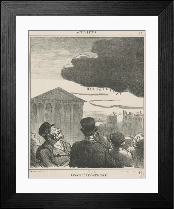 Framed Print : Crevera! Crevera pas!, 1870. Creator: Honore Daumier Framed Print : Crevera! Crevera pas!, 1870. Creator: Honore Daumier
