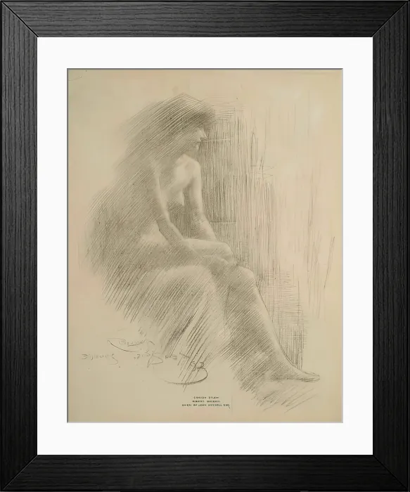 Framed Print : Study of a Figure, 1893. Creator: Robert Brough Framed Print : Study of a Figure, 1893. Creator: Robert Brough