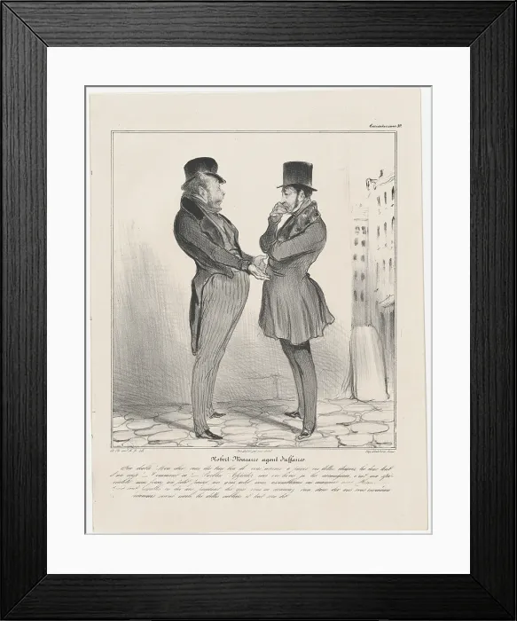 Framed Print : Plate 39: Robert Macaire agent d'affaires, 1838. Creator: Honore Daumier. Plate 39: Robert Macaire agent d'affaires, 1838. Creator: Honore Daumier Framed Print : Plate 39: Robert Macaire agent d'affaires, 1838. Creator: Honore Daumier. Plate 39: Robert Macaire agent d'affaires, 1838. Creator: Honore Daumier